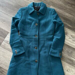 Gorgeous J. Crew Double Cloth Lady Day Coat teal turquoise blue green